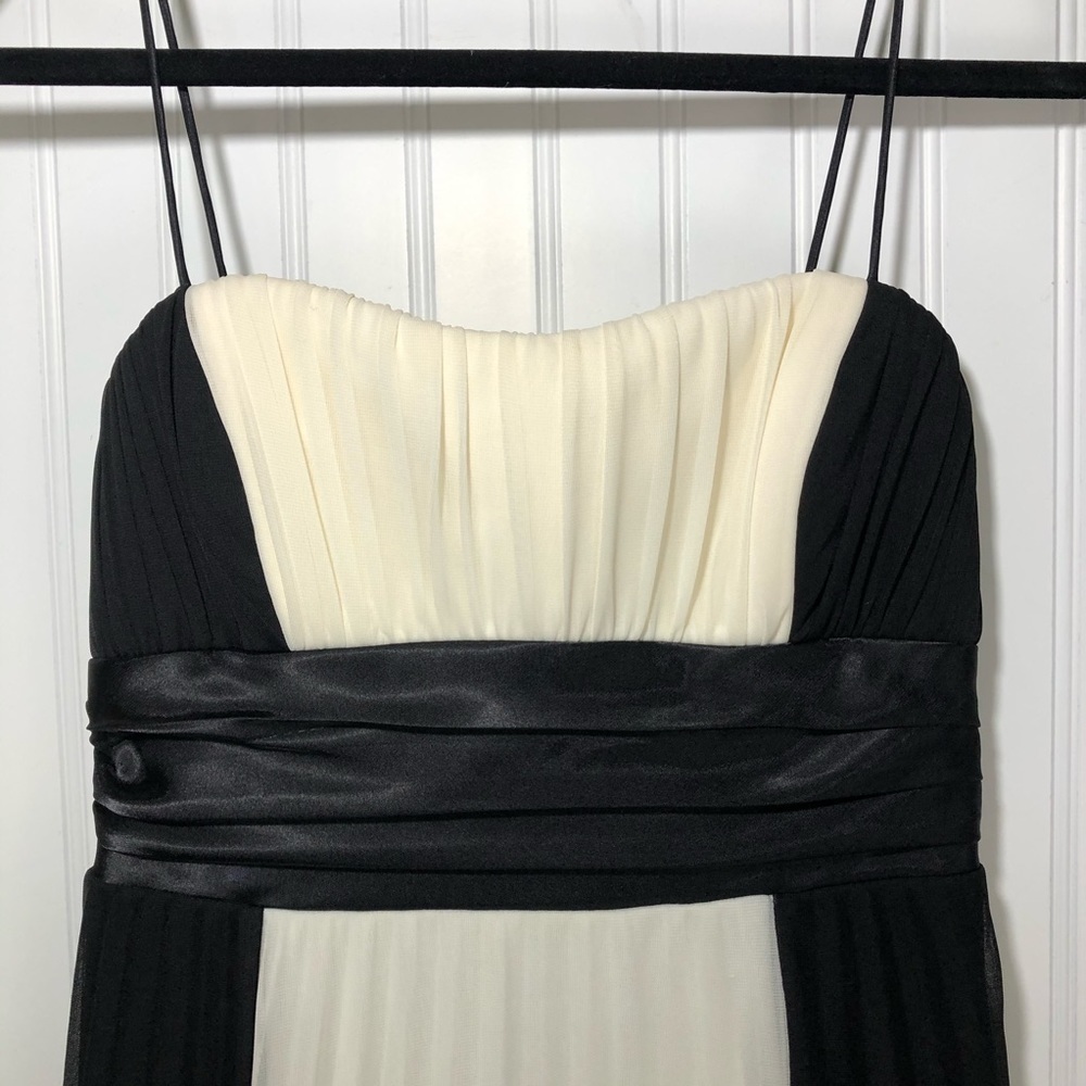 Pleated chiffon retro style cocktail dress M 10​ - Picture 5 of 8